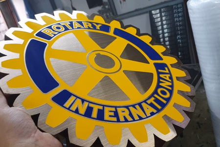 ผลงานป้ายสแตนเลสกัดกรด