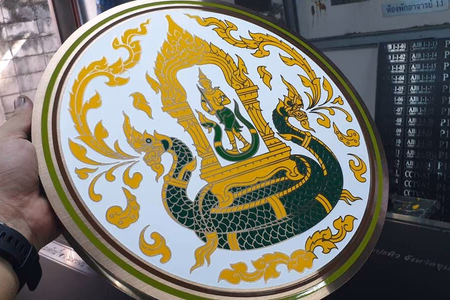 ผลงานป้ายสแตนเลสกัดกรด